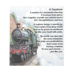 Train - Nephew Poem Notepad