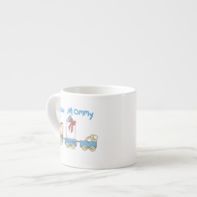 Train New Mommy It's a Boy Gifts Espresso Cup (Front Left)