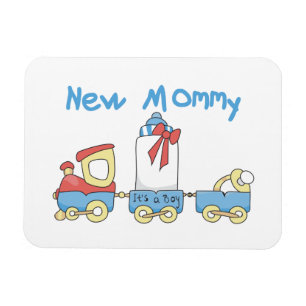 Train New Mommy It's a Boy Gifts Magnet