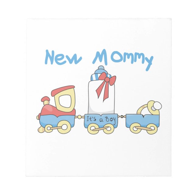 Train New Mommy It's a Boy Gifts Notepad (Front)
