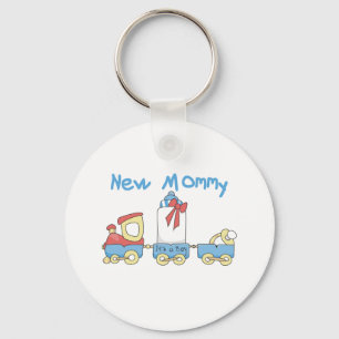 Train New Mommy of Boy tshirts and Gifts Keychain