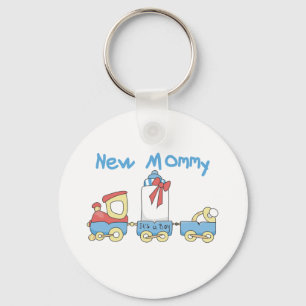 Train New Mommy of Boy tshirts and Gifts Keychain