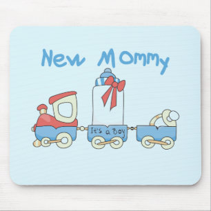 Train New Mommy of Boy tshirts and Gifts Mouse Pad