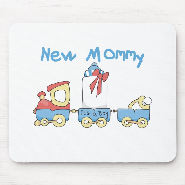 Train New Mommy of Boy tshirts and Gifts Mouse Pad (Front)