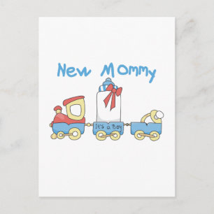 Train New Mommy of Boy tshirts and Gifts Postcard