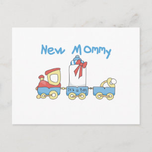 Train New Mommy of Boy tshirts and Gifts Postcard