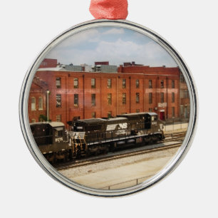 Train - Now Arriving in Roanoke Virginia Metal Ornament