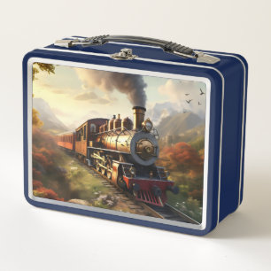 Train on Countryside Metal Lunch Box