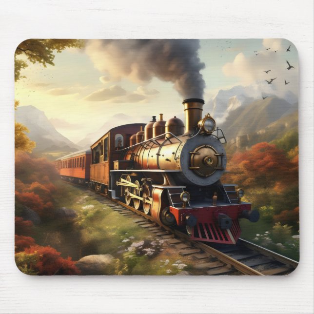 Train on Countryside Mouse Pad (Front)