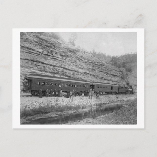 Train on the Burlington and Missouri Postcard (Front)