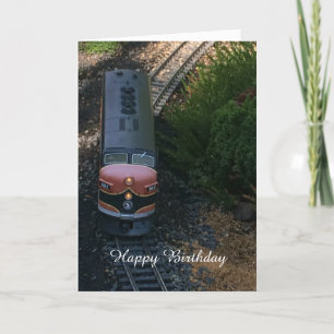 Train on the Tracks Birthday Greeting Card