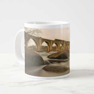Train over James River Large Coffee Mug