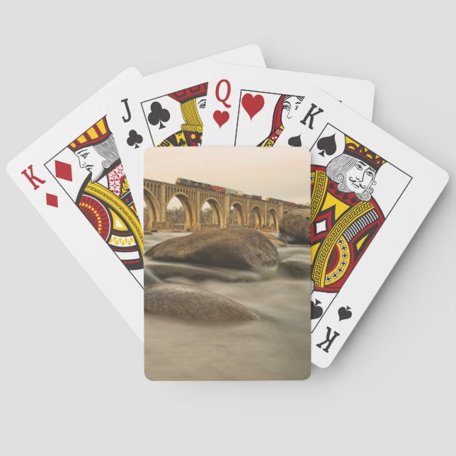Train over James River Playing Cards (Back)