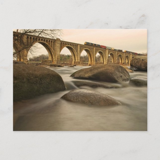 Train over James River Postcard (Front)