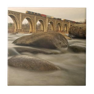 Train over James River Tile