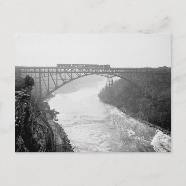 Train Over Niagara River, 1910 Postcard (Front)