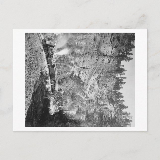 Train Passes through Elk Canyon near Postcard (Front)