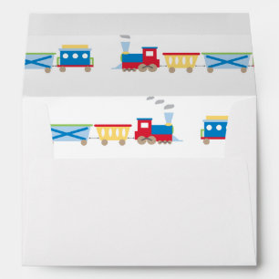Train Personalized Birthday Invitation Envelope