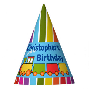 Train Personalized Birthday Party Hat