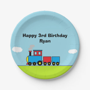 "Train" Personalized Paper Plates