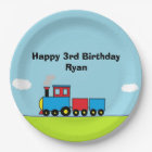 "Train" Personalized Paper Plates