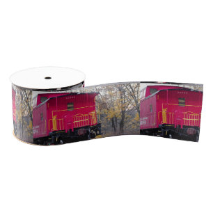 Train Photo Grosgrain Ribbon