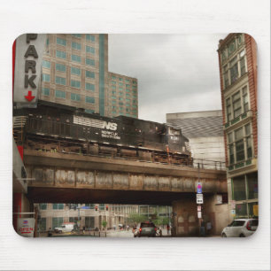 Train - Pittsburg Pa - The industrial city Mouse Pad