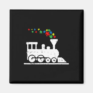 Train Puzzle Piece Autism Awareness Cute Boys Kids Magnet