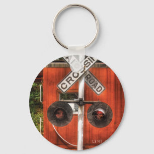 Train - RailRoad Crossing Keychain