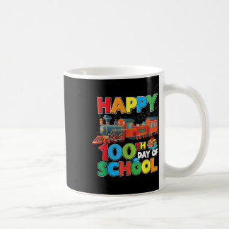 Train Railroad Happy 100th Day Of School Kids Boys Coffee Mug
