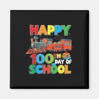 Train Railroad Happy 100th Day Of School Kids Boys Magnet