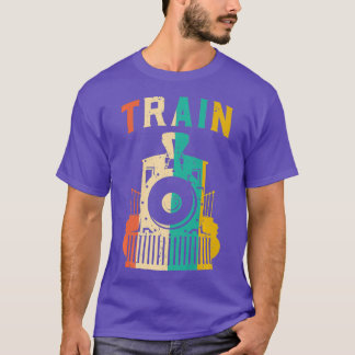 Train Railroad Lover Grandpa Dad Gift Premium T-Shirt