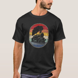 Train Railroad Vintage Retro Locomotive Old Model T-Shirt