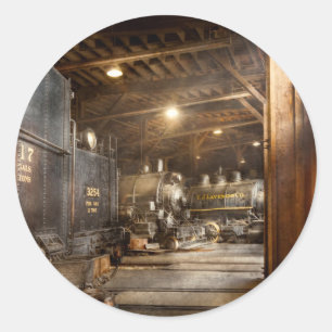 Train - Ready in the roundhouse Classic Round Sticker