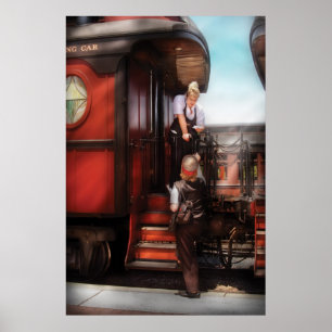 Train - Receiving a Telegram Poster