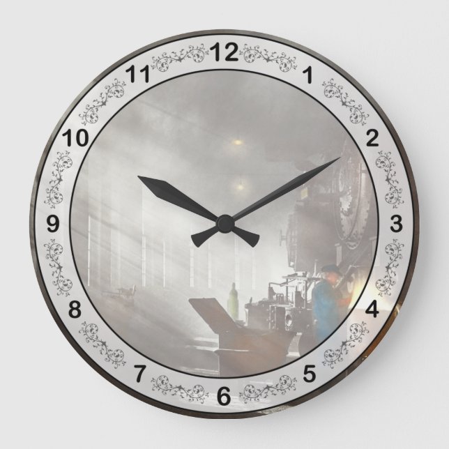 Train - Repair - Smoking section 1942 Large Clock (Front)