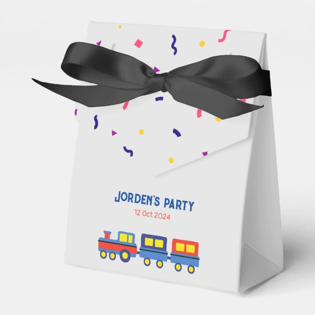 Train ride Custom  Favor Box (Front Side)