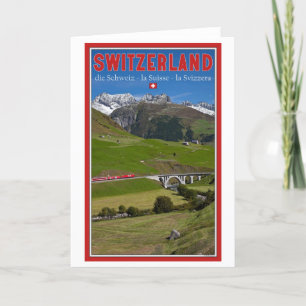 Train Ride through the Swiss Alps Card