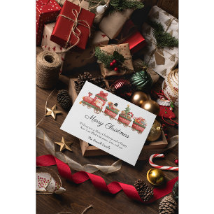 Train Ride With Santa And Friends Holiday Postcard