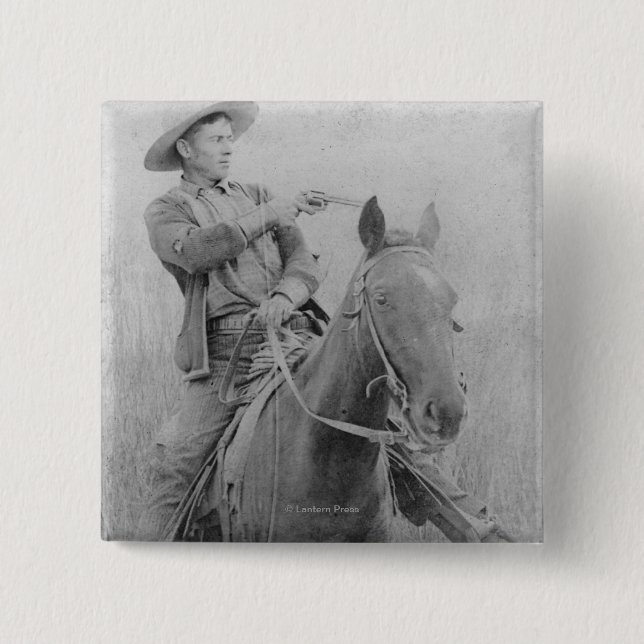 Train Robber Will "Dixon" Roberts 2 Inch Square Button (Front)