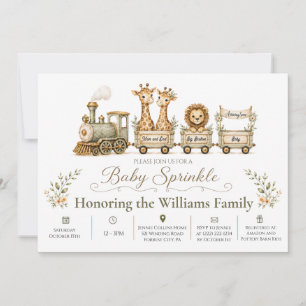 Train Safari Big Brother Baby Sprinkle Invite