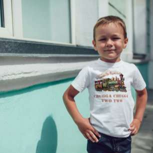 Train Second 2nd Birthday Party Chugga Chugga Two Baby T-Shirt