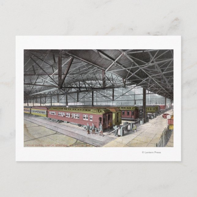 Train Shed at Union Station Postcard (Front)