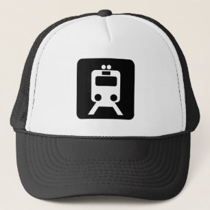 Train Sign - Black Trucker Hat