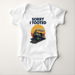Train Sorry I Tooted Funny Locomotive Railroad Baby Bodysuit<br><div class="desc">Grab this Train Sorry I Tooted T-Shirt for your train lover enthusiast son,  dad,  grandpa,  boyfriend or husband. It's a perfect gift idea for Birthday,  Father's Day,  Mother's Day or Christmas.</div>