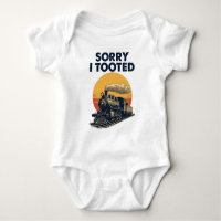 Train Sorry I Tooted Funny Locomotive Railroad