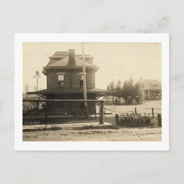 Train Station, Belle Mead, New Jersey Vintage Postcard (Front)