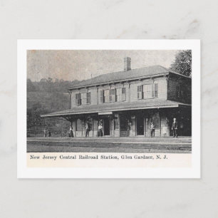 Train Station, Glen Gardner, New Jersey Vintage Postcard