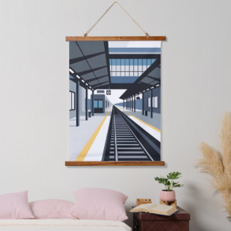 Train Station Hanging Tapestry