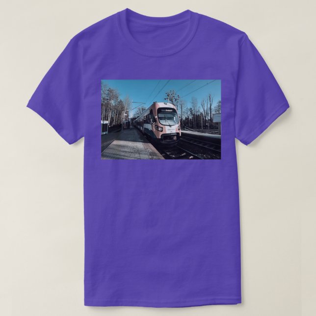 Train Station in Winter 1 T-Shirt (Design Front)